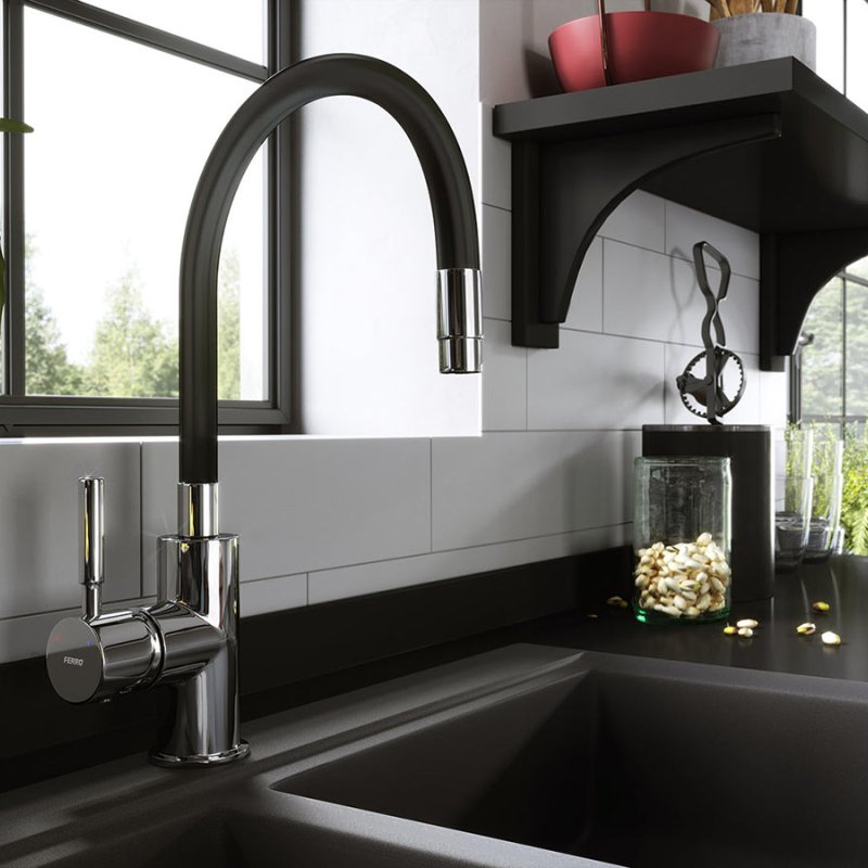 Zumba - standing sink mixer with flexible spout