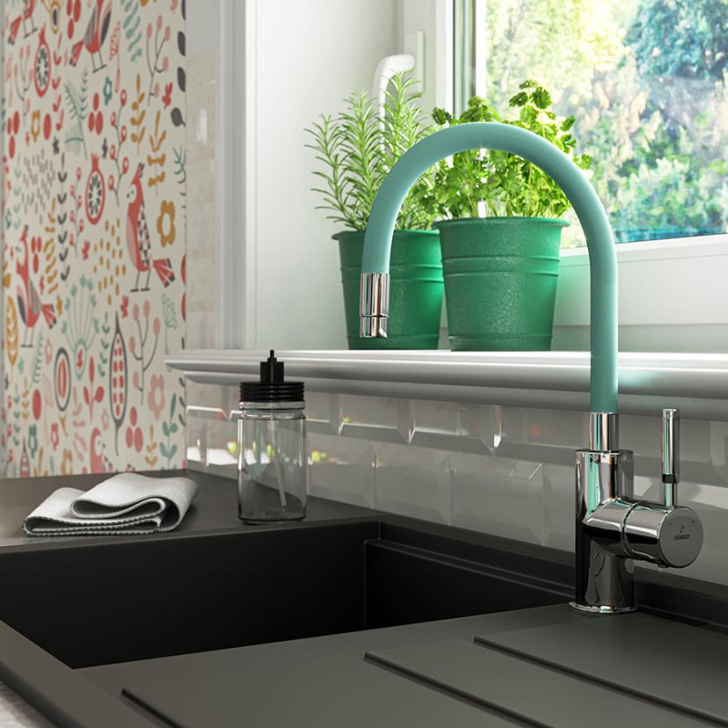 Zumba - standing sink mixer with flexible spout