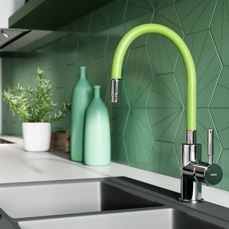 Zumba - standing sink mixer with flexible spout