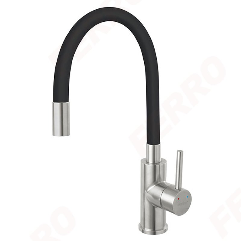 Zumba Inox - standing sink mixer with flexible spout