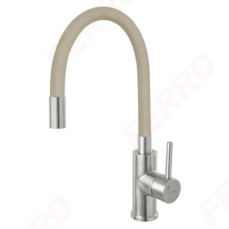 Zumba Inox - standing sink mixer with flexible spout
