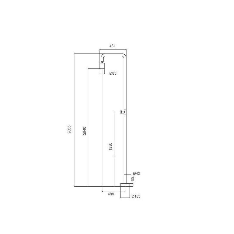 POOL SHOWER COLUMN POOL SERIES IN BLUE OCEANO