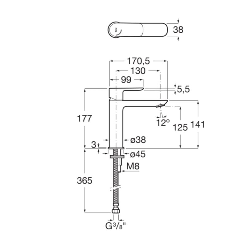 BASIN MIXER CALA M-SIZE