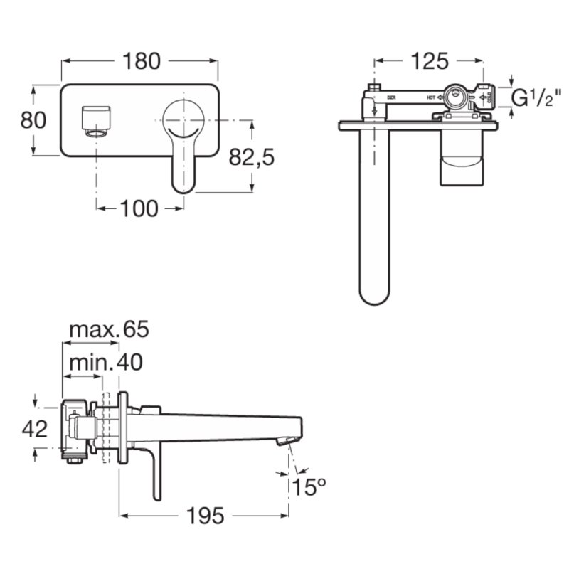 BUILT-IN BASIN MIXER CARELIA
