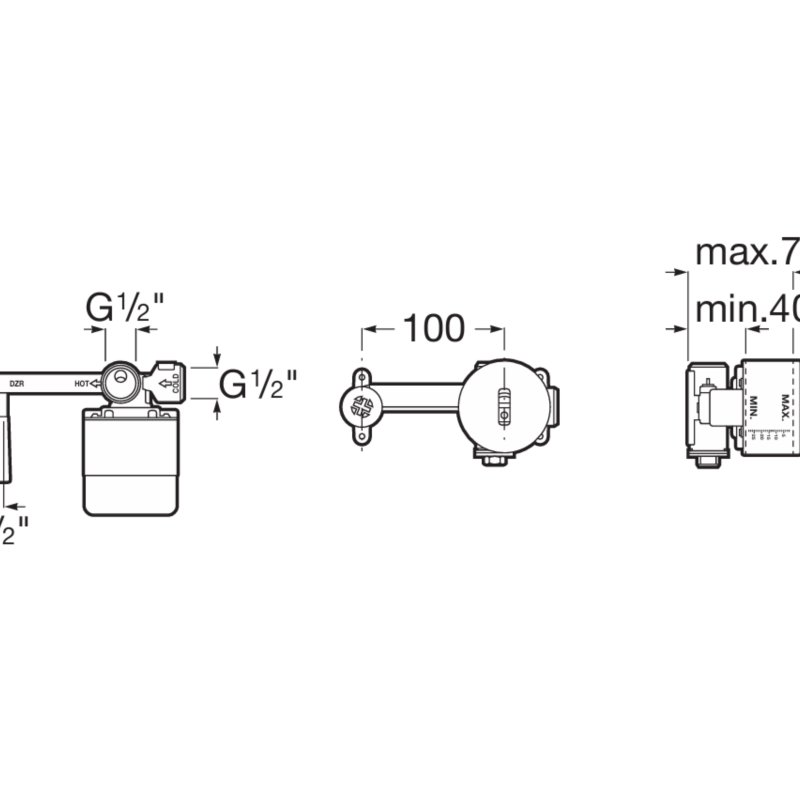 BUILT-IN BODY FOR BASIN MIXER CALA